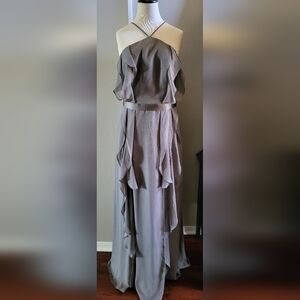 Vera Wang Strapless Gray Dress